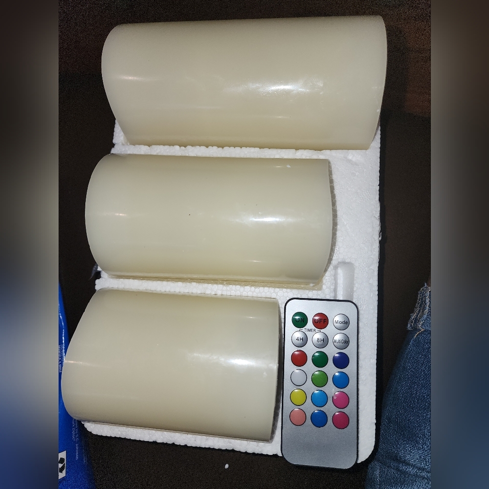 3 Piece LED Classic or Color Changing Flameless Candle Set w/ Remote by Lavish H
